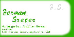 herman sreter business card